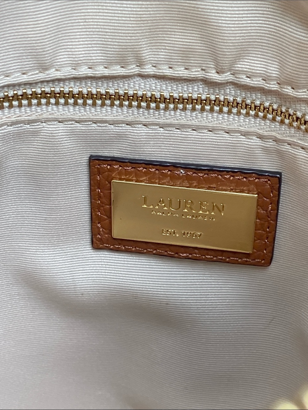 LRL Lauren Ralph Lauren Pebbled Leather Large Cameryn Crossbody - Picture 11 of 17